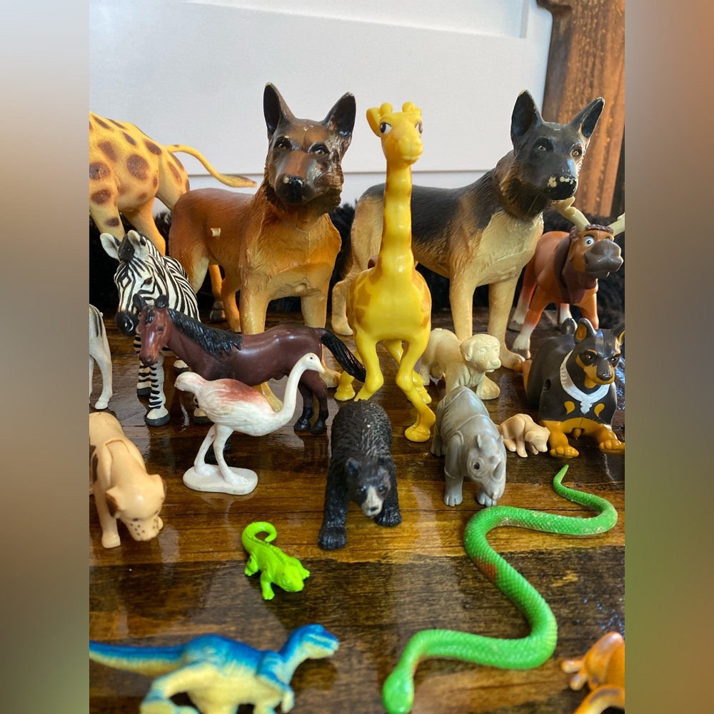 Animal Kingdom Playset – Multicolor Cake Toppers | Mixed Materials, Lot